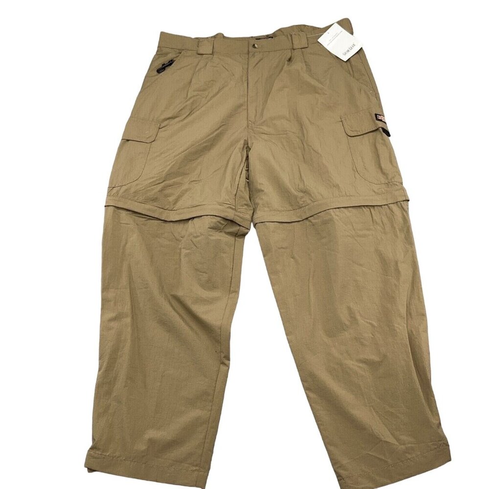 Guide Gear Pants Men XLarge Short Tan Nylon Convertible Shorts Hiking NWT‎